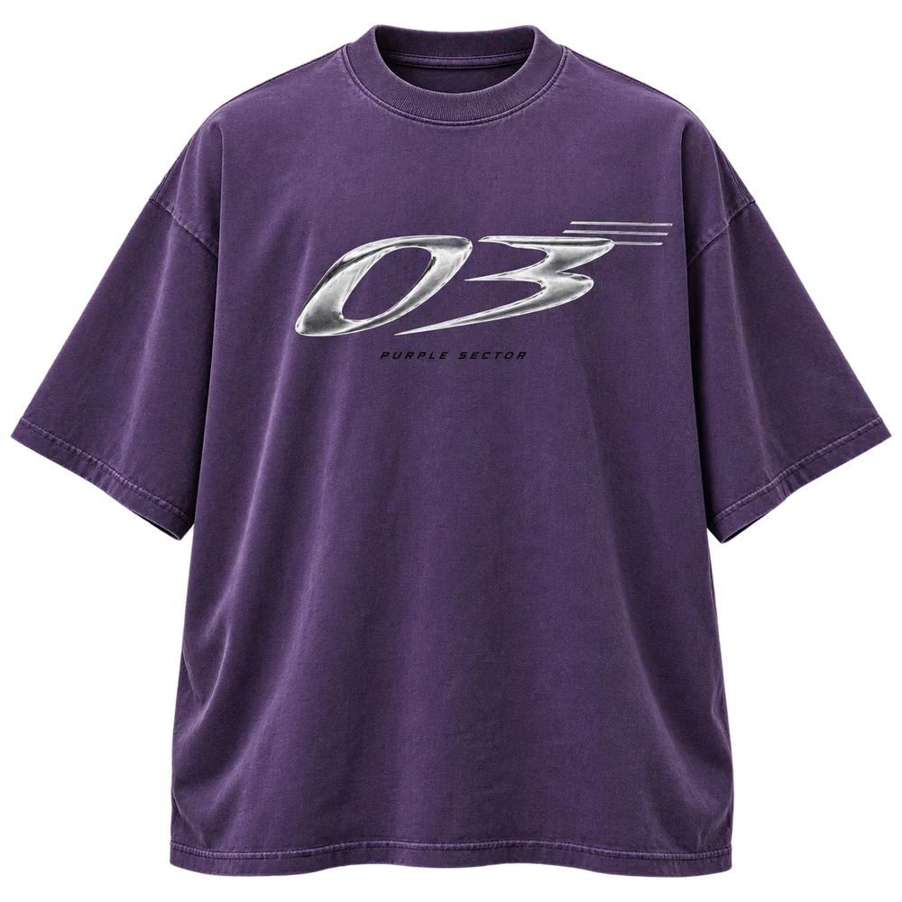 VELOCITY concept T-shirt in faded violet with original Purple Sector artwork